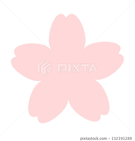 Simple cherry blossom illustration material pink icon 132191289