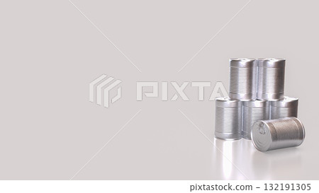 The Food can on white Background for Business concept 3d Rendering. 132191305
