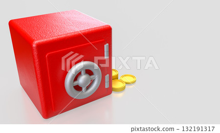 The Safe deposit box for Earn or Business concept 3d Rendering. The Safe deposit box for Earn or Business concept 3d Rendering. 132191317