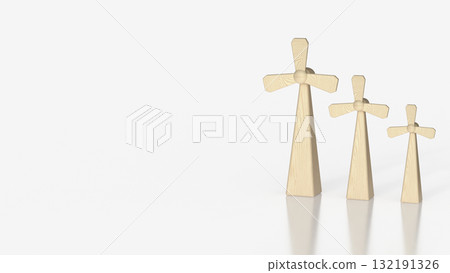 The Windmill  for Energy or eco concept 3d rendering. 132191326