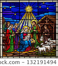 Stained Glass Christmas 132191494