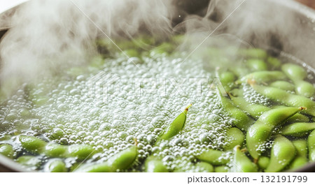 Boil edamame Boil edamame 132191799