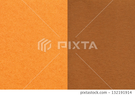Texture orange, brown paper background, half two colors. Geometric template for banner, presentation with copy space Texture orange, brown paper background, half two colors. Geometric template for banner, presentation with copy space 132191914
