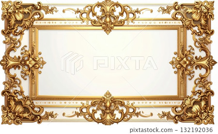 《AI圖像》華麗的金色邊框 132192036