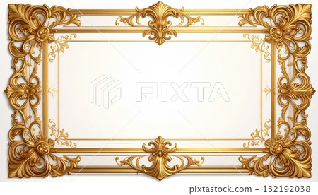 《AI圖像》華麗的金色邊框 《AI圖像》華麗的金色邊框 132192038