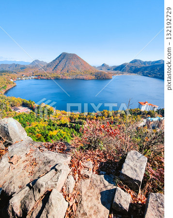 榛名山（秋季）：從歌舞伎山和鈴岩眺望的景色 132192729