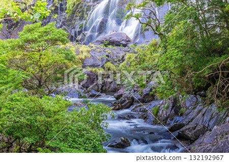 The refreshing roar of the Okawa River and Okawa Falls in Yakushima National Park (summer) The refreshing roar of the Okawa River and Okawa Falls in Yakushima National Park (summer) 132192967
