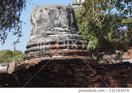 泰國大城府大城府歷史公園的 Wat Phra Si Sanphet 塔 132193079