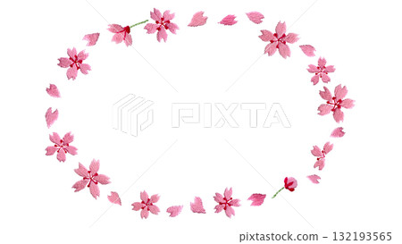 櫻花刺繡橢圓形裝飾物 櫻花刺繡橢圓形裝飾物 132193565