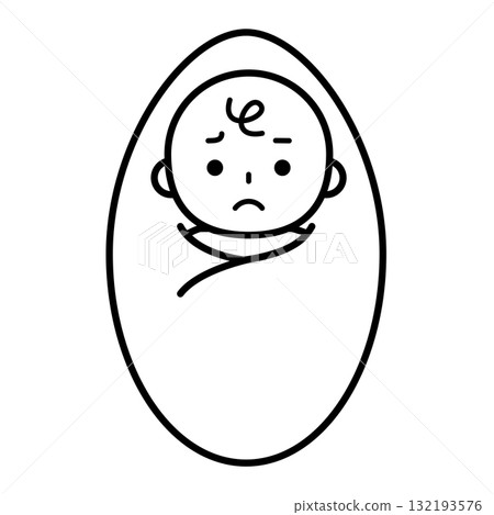 一個陷入困境的嬰兒的插圖 132193576
