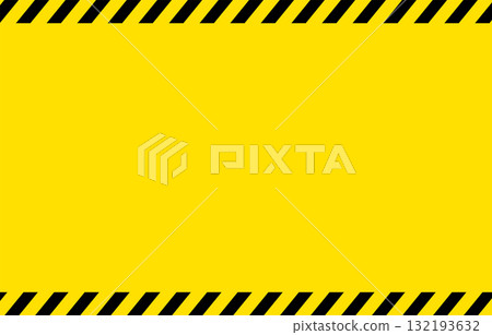 Yellow and black background illustration for danger, caution, warning, etc. 132193632