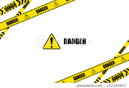 Barricade tape frame illustration representing danger Barricade tape frame illustration representing danger 132193651