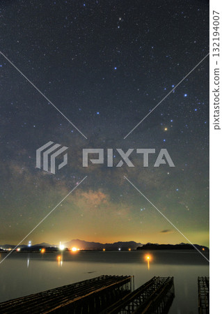 瀨戶內冬季星空：天蠍座升起的銀河 132194007