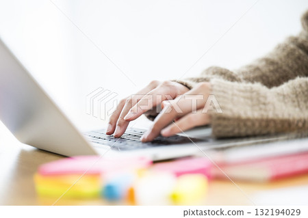 Woman computer hand parts image Woman computer hand parts image 132194029