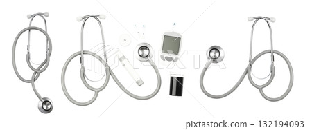 Diabetes management and health tools collection, isolated, PNG Diabetes management and health tools collection, isolated, PNG 132194093
