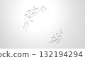 白色背景上多個水滴的背景材料。 3D（水平） 132194294