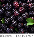 Freshly Picked Blackberries and Raspberries A Burst of Summer Flavors and Natural Goodness 132194707