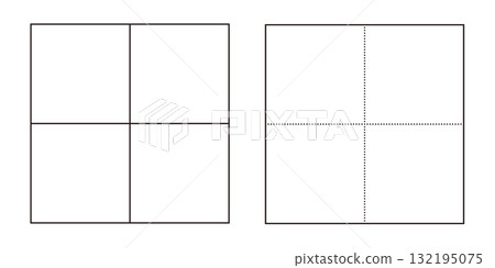 簡易黑線定位圖模板集（直線和虛線）、四象限圖、矩陣表 132195075