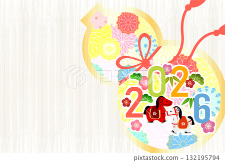 馬年賀卡十二生肖背景 132195794