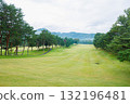 Golf course green with green 132196481