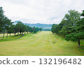Golf course green with green 132196482
