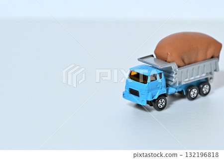 Dump truck and scale overload image Dump truck and scale overload image 132196818