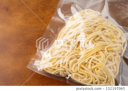 Close-up of fresh ramen noodles in a bag Close-up of fresh ramen noodles in a bag 132197065