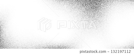 Sandy noisy grain texture. Fading dotted gradient background. Stippled grainy halftone overlay. Gritty grunge distressed wallpaper. Black and white speckle effects. Dusty rough dirty cover. Vector Sandy noisy grain texture. Fading dotted gradient background. Stippled grainy halftone overlay. Gritty grunge distressed wallpaper. Black and white speckle effects. Dusty rough dirty cover. Vector 132197112