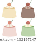 Various pudding illustration set 132197147