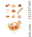 Delicious bread set illustration 132197165