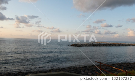 Sunset over the sea 132197287