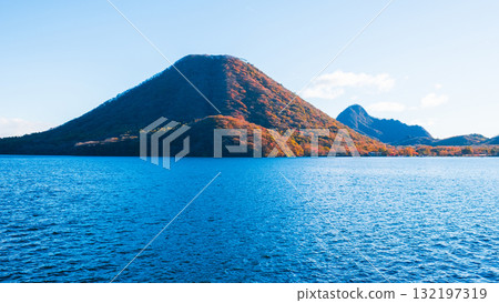 Mount Haruna, Lake Haruna, and Mount Haruna Fuji (Autumn) Mount Haruna, Lake Haruna, and Mount Haruna Fuji (Autumn) 132197319