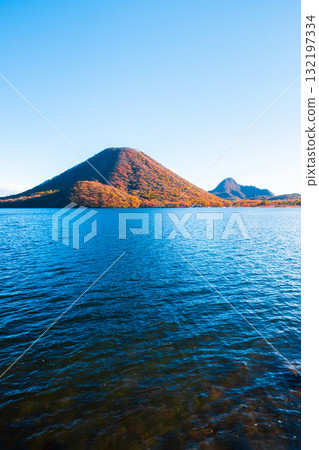 Mount Haruna, Lake Haruna, and Mount Haruna Fuji (Autumn) Mount Haruna, Lake Haruna, and Mount Haruna Fuji (Autumn) 132197334