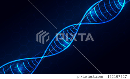 Blue Neon Light Vertical Wave Hexagon Grid Technology Background. Blue Neon Light Vertical Wave Hexagon Grid Technology Background. 132197527