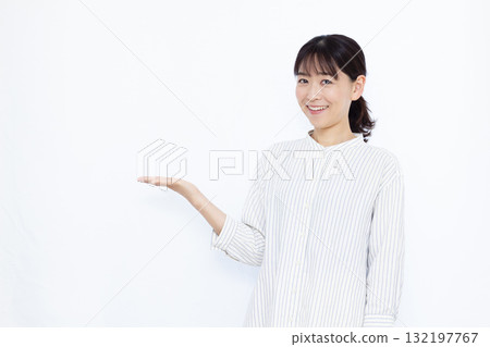 A woman giving an introduction 132197767