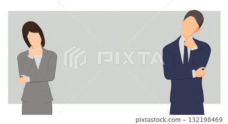 A company employee with doubts A company employee with doubts 132198469