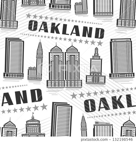 Vector Oakland Seamless Pattern Vector Oakland Seamless Pattern 132198546