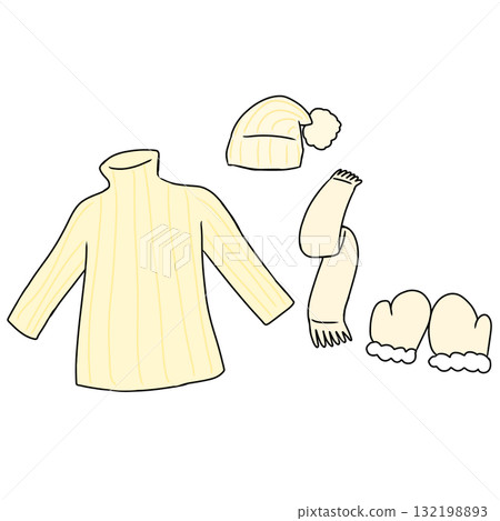 毛衣，針織帽，圍巾，手套，冬季 132198893