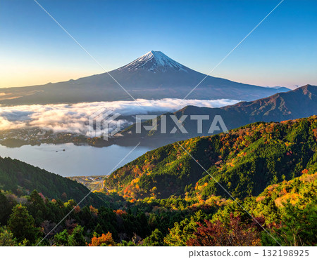 Mt. Fuji landscape generation AI background 132198925