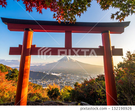 Mt. Fuji landscape generation AI background 132198926