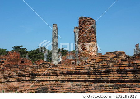 Scenery of Wat Phra Si Sanphet in Ayutthaya Historical Park, Ayutthaya, Thailand Scenery of Wat Phra Si Sanphet in Ayutthaya Historical Park, Ayutthaya, Thailand 132198928