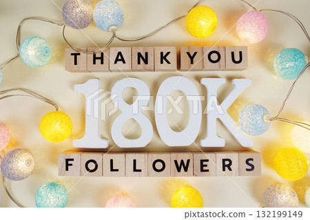 Thank You 180000, 180K Followers congratulation and celebration social media subscribers and followers Thank You 180000, 180K Followers congratulation and celebration social media subscribers and followers 132199149