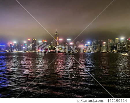 Hong Kong night view from the Avenue of Stars 132199314
