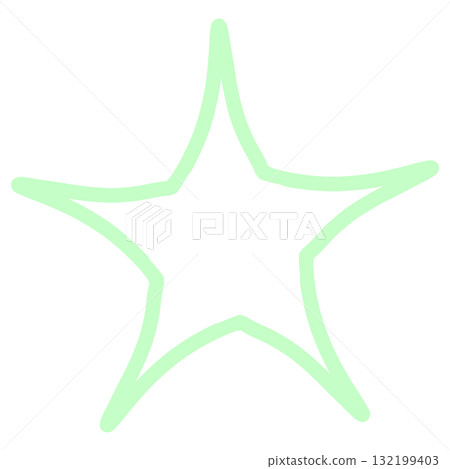 Light green hand-painted star Light green hand-painted star 132199403