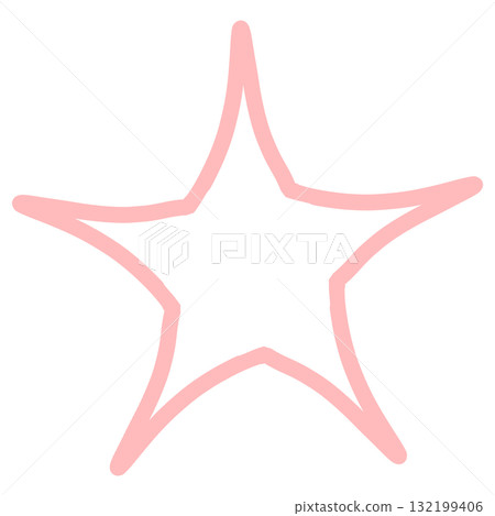 Pink hand-painted stars 132199406