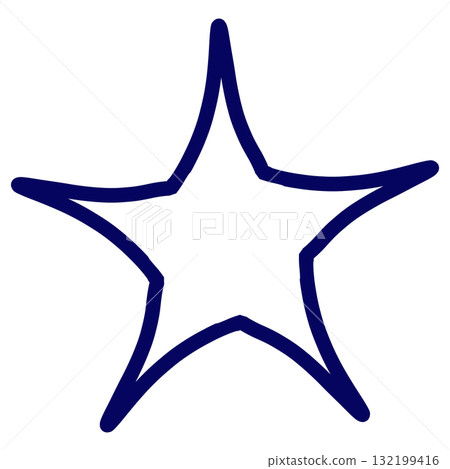 Dark blue hand-painted star Dark blue hand-painted star 132199416