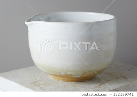 Tea bowl ceramic on gray background. 132199741