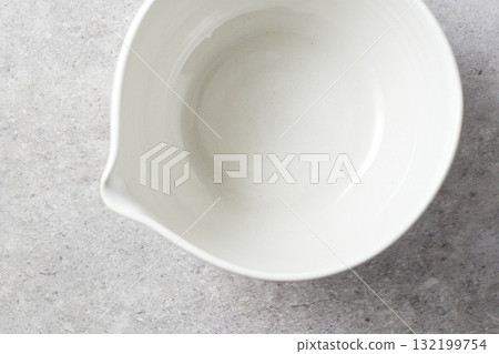 Tea bowl ceramic on gray background. 132199754