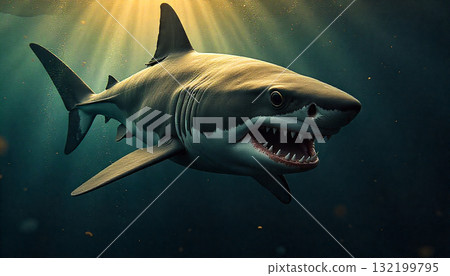 shark in the sea 132199795