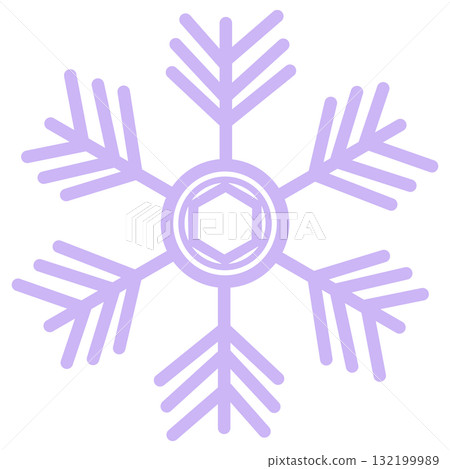 淺紫色六角雪花 132199989